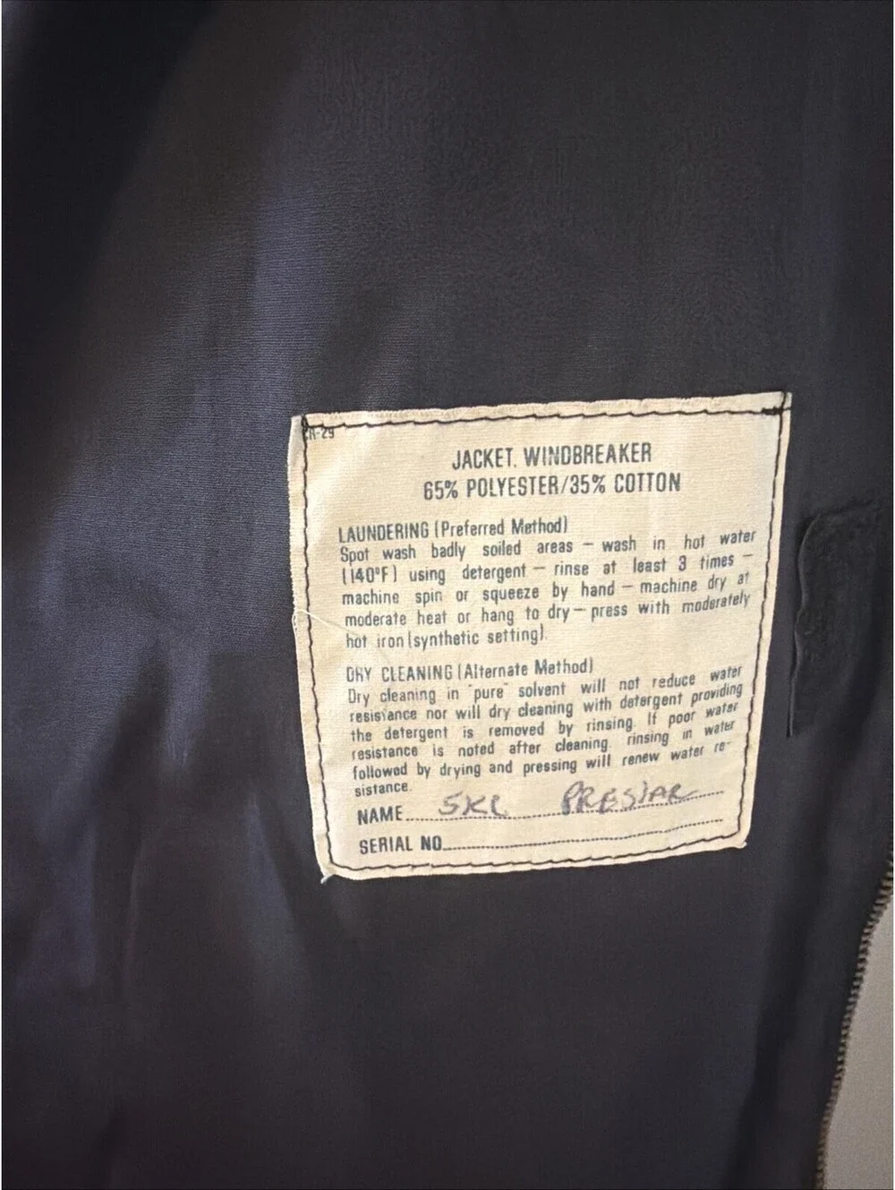 vintage US military Navy Official Uniform bomber jacket men size large..